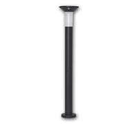 Star Trading Lámpara de pie solar LED VALTA, plástico, negro, blanco cálido, 2 modos de iluminación, detector de movimiento PIR, sensor crepuscular, IP44