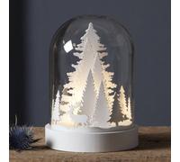 STAR TRADING Lámpara decorativa LED Kupol bosque, blanco
