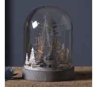 STAR TRADING Lámpara decorativa LED Kupol bosque, marrón