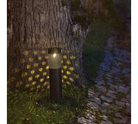 STAR TRADING Lámpara LED solar Blace en negro, 39 cm de altura