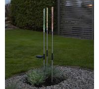 STAR TRADING Lámpara LED solar Bubbly set 3 ud, multicolor True