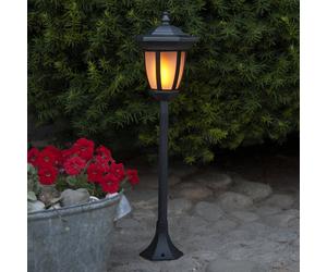 STAR TRADING Lámpara LED solar Flame, 4 en 1, negro