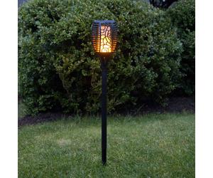 STAR TRADING Lámpara LED solar Flame, tres opciones de uso, 54 cm