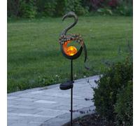 STAR TRADING Lámpara LED solar Melilla Bird en forma flamenco