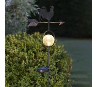 STAR TRADING Lámpara LED solar Windy, muestra dirección viento