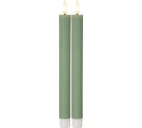 Star Trading - LED Anticlare Flame Stripe - 25cm - Verde - 2-pack