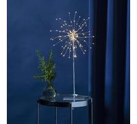 STAR TRADING Luz decorativa LED Firework 3D gris plata alt 50cm