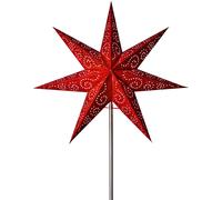 Star Trading - Poinsettia - Estrella de Papel Antigua - Rojo - 48cm