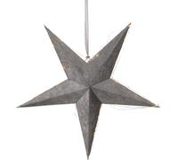 Star Trading - Poinsettia - Estrella de Papel Terciopelo - Gris - 60cm