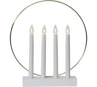 Star Trading - Portavelas de Adviento Brillante - Blanco - 35cm