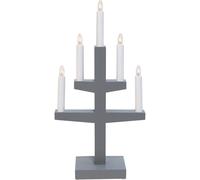 Star Trading - Portavelas de Adviento Trapp - Gris - 46cm