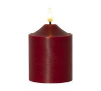 Star Trading Vela cilindrica LED Flamme 12 cm Rojo