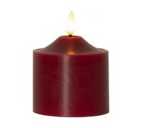 Star Trading Vela cilindrica LED Flamme 9.5 cm Rojo