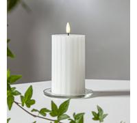 STAR TRADING Vela LED Flame Stripe blanca 15 cm cera real a pilas