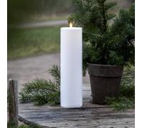 STAR TRADING Vela LED Flamme Rak 37,5 cm plástico blanco a pilas