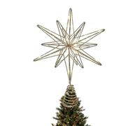 Star Tree Topper with Lights - Iron Christmas Treetop Decor Ornaments
