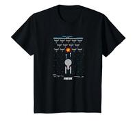 Star Trek 8-bit Game Camiseta, Niños, Negro, 2 años