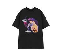 Star Trek Camiseta Clásica de Manga Corta para Hombres | Ropa Retro de Serie de TV de Ciencia Ficción | Camiseta Gráfica de Spock, Kirk y la Tripulación de la Enterprise en Negro