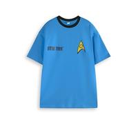 Star Trek Camiseta para hombre | Camiseta gráfica de uniforme para adultos | Conjunto icónico de manga corta para Trekkies | Comic Book Movie Film Sci-Fi Apparel Gift for Him, Spock - Azul, M
