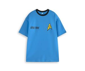 Star Trek Camiseta para hombre | Camiseta gráfica de uniforme para adultos | Conjunto icónico de manga corta para Trekkies | Comic Book Movie Film Sci-Fi Apparel Gift for Him, Spock - Azul, XXL