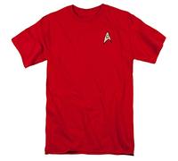 Star Trek - Camiseta - redondo - manga 3/4 - Hombre rojo Large