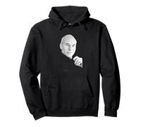 Star Trek Capitán Jean Luc Picard Actor Patrick Stewart 1988 Sudadera con Capucha