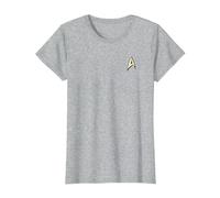 Star Trek Command Uniform Camiseta, Mujer, Gris Jaspeado, XXL