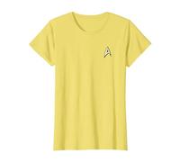 Star Trek Command Uniform Camiseta, Mujer, Limón, 3XL