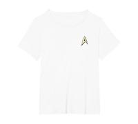 Star Trek Command Uniform Camiseta, Mujer Tallas Grandes, Blanco, 6XL Grande