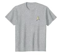 Star Trek Command Uniform Camiseta, Niños, Gris Jaspeado, 3 años