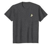 Star Trek Command Uniform Camiseta, Niños, Jaspeado Oscuro, 8 años