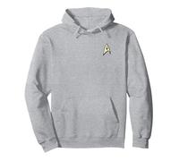 Star Trek Command Uniform Sudadera con Capucha, Unisex para Adultos, Gris Jaspeado, XXL