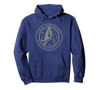 Star Trek: Discovery Crest Sudadera con Capucha, Unisex para Adultos, Azul Marino, M