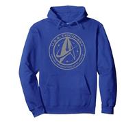 Star Trek: Discovery Crest Sudadera con Capucha, Unisex para Adultos, Azul Real, M