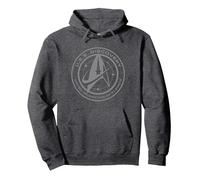 Star Trek: Discovery Crest Sudadera con Capucha, Unisex para Adultos, Jaspeado Oscuro, M