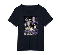 Star Trek DS9 Space Station Crew Portraits Camiseta, Mujer Tallas Grandes, Negro, 3XL Grande