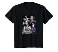 Star Trek DS9 Space Station Crew Portraits Camiseta, Niños, Negro, 8 años
