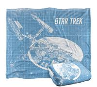 Star Trek Enterprise Azulprint Manta súper Suave con Tacto Sedoso - 152 x 127 cm