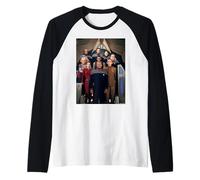 Star Trek Espacio Profundo Nueve Elenco de Michael Grecco Camiseta Manga Raglan