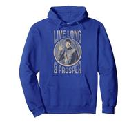Star Trek: La Serie Original Spock Vive Mucho y prospera Sudadera con Capucha, Unisex para Adultos, Azul Real, XL