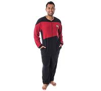 Star Trek Men's The Next Generation TNG Picard Command Uniform One Piece Costume Pajama Union Suit (2X/3X)