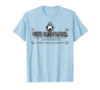 Star Trek Next Generation USS Enterprise Graphic - Camiseta Camiseta, Hombre, Azul Bebé, M