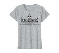 Star Trek Next Generation USS Enterprise Graphic - Camiseta Camiseta, Mujer, Gris Jaspeado, M
