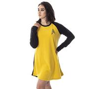 Star Trek Original Series Women's Juniors Raglan Sleep Nightgown (Kirk, 2XL)