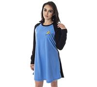Star Trek Original Series Women's Juniors Raglan Sleep Nightgown (Spock, 2XL)