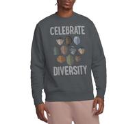 Star Trek Sudadera con Cuello Redondo Celebrate Diversity, Gris Oscuro, L