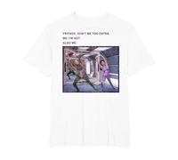 Star Trek: The Next Generation I'm Not Extra Also Me Meme Camiseta, Hombre Tallas Grandes, Blanco, 2X Alto