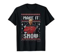 Star Trek: The Next Generation Make It Snow Camiseta, Hombre, Negro, L
