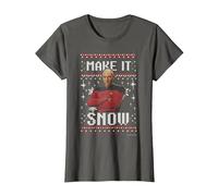 Star Trek: The Next Generation Make It Snow Camiseta, Mujer, Asfalto, S