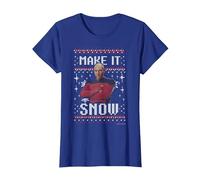 Star Trek: The Next Generation Make It Snow Camiseta, Mujer, Azul Real, S